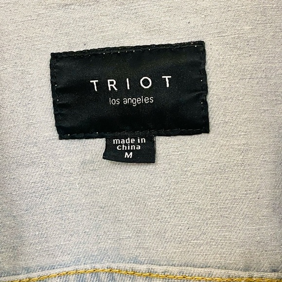 Vintage Light-wash TRIOT Denim Jacket Medium - Picture 5 of 7